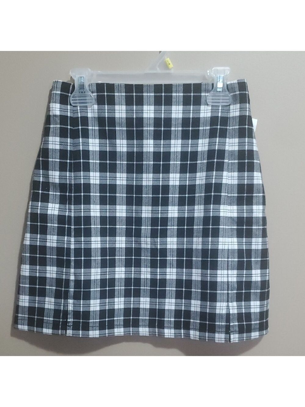 John Galt Plaid Black and White Women's Skirt Size Small